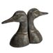Creative Co-Op Decoratieve Distressed Cast Metal Duck Head boekensteunen, zwart, set van 2