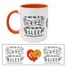 Close Up Grappige Fun Mok - Why Fall in Love - Fuchs - witte premium koffiemok, handvat & binnenkant oranje - 320 ml