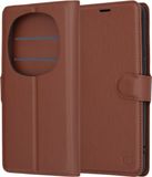Techsuit Hoesje geschikt voor HONOR Magic6 Pro - Leather Folio Book Wallet Case - Bruin