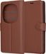 Techsuit Hoesje geschikt voor HONOR Magic6 Pro - Leather Folio Book Wallet Case - Bruin