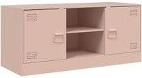 vidaXL Tv-meubel 99x39x44 cm staal roze