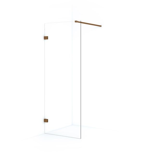 Maxaro Inloopdouche Diamond 70cm 8mm Helder Veiligheidsglas Koper