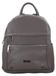 Barberini's Sac à dos femme gris en cuir grainé, H 32 cm, L 19-29 cm, P 13 cm, comme sac/sac bandoulière