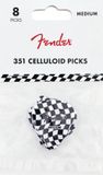 Fender 351 Celluloid Picks Checkerboard Pack of 8