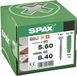 SPAX pluggen type SD 8 x 40 mm + SPAX universele schroef, 5 x 60 mm, verzonken kop, deeldraad, T-STAR plus T20, WIROX, 60 + 60 stuks