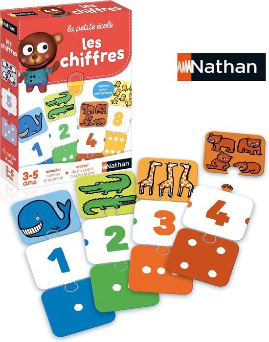 Nathan La Petite École 31403 Educatief spel om de cijfers te leren (Franse versie) 3/5 jaar