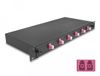 Delock 19″ Optical Fiber Splice Box 6 x LC Duplex OM4 1U complete assembled
