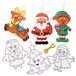 Baker Ross AT297 Kerst-zonnevanger met wiebelogen, decoratie, feestelijke kunst en knutselen, 8 stuks, verschillende motieven