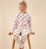 Little Label - Liv Pyjama Meisjes - Lichtroze Strikjes - 4Y/98-104