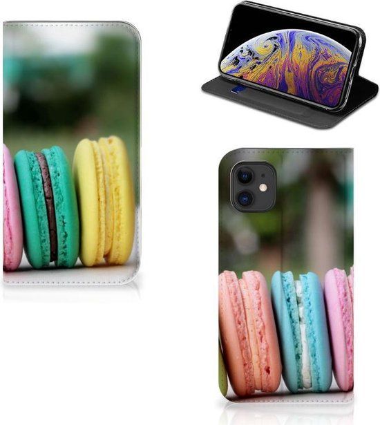 B2Ctelecom Flip Style Cover for iPhone 11 - Macarons - Book Case