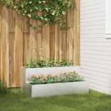 Maison Exclusive - Pot de plante de jardin argent, 100 x 60 x 45 cm, acier inoxydable