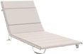 vidaXL Chaise longue Coussin GEMERT 100% Polyester Blanc 200 x 90 x 3 cm