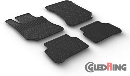 Gledring Rubbermatten Mercedes E-Klasse W212 2014- (G profiel 4-delig + montageclips)