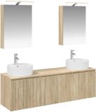 vidaXL Badkamerkastenset 5 st Sonoma Eiken Bewerkt hout