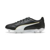PUMA Unisex King 20 Play FG/AG voetbalschoen, zwart wit goud, 9 UK, Puma Zwart PUMA Wit PUMA Goud, 43 EU