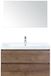 BES LED Maxx XL Badmeubelset 100 cm - Tabacco - Wastafel Just 1 Kraangat met Spiegel