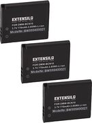 EXTENSILO 3 x vervangende batterijen voor Leica BP-DC14, BP-DC14E voor camera, DSLR (770 mAh, 3,7 V, Li-Ion)