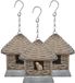 Pinnacle Living Oiseau Maisonnette Roseau Lot de 3 - Brun