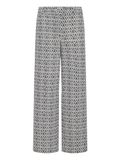ICHI Pantalon 'Kate' bleu foncé / blanc