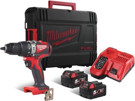 Milwaukee M18 BLPD2-502X Koolborstelloze Accu Compactslagboormachine 18V 5,0 Ah Li-Ion 4933464560 + !