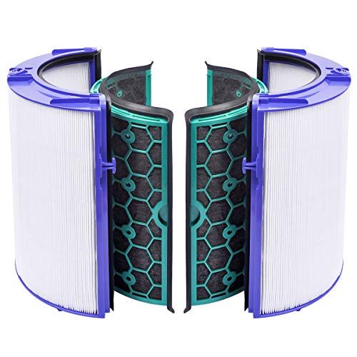 KEEPOW Vervanging Filter voor Dyson HP04 TP04 DP04 Pure Cool Air Purifier, 360 ° Fan Glas HEPA Filter Actieve Koolstoffilter