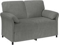 vidaXL 2-Zits Sofa Donkergrijs Fluweel 138 x 83 x 95 cm