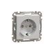 Merten - Wiser Connected Schuko-stopcontact 16A TPM aluminium systeem M