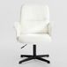 Fauteuil en tissu bouclé, réglable en hauteur, blanc