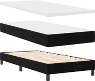 vidaXL Boxspringbed met hoofdeinde Zwart 100 x 200 cm Fluweel