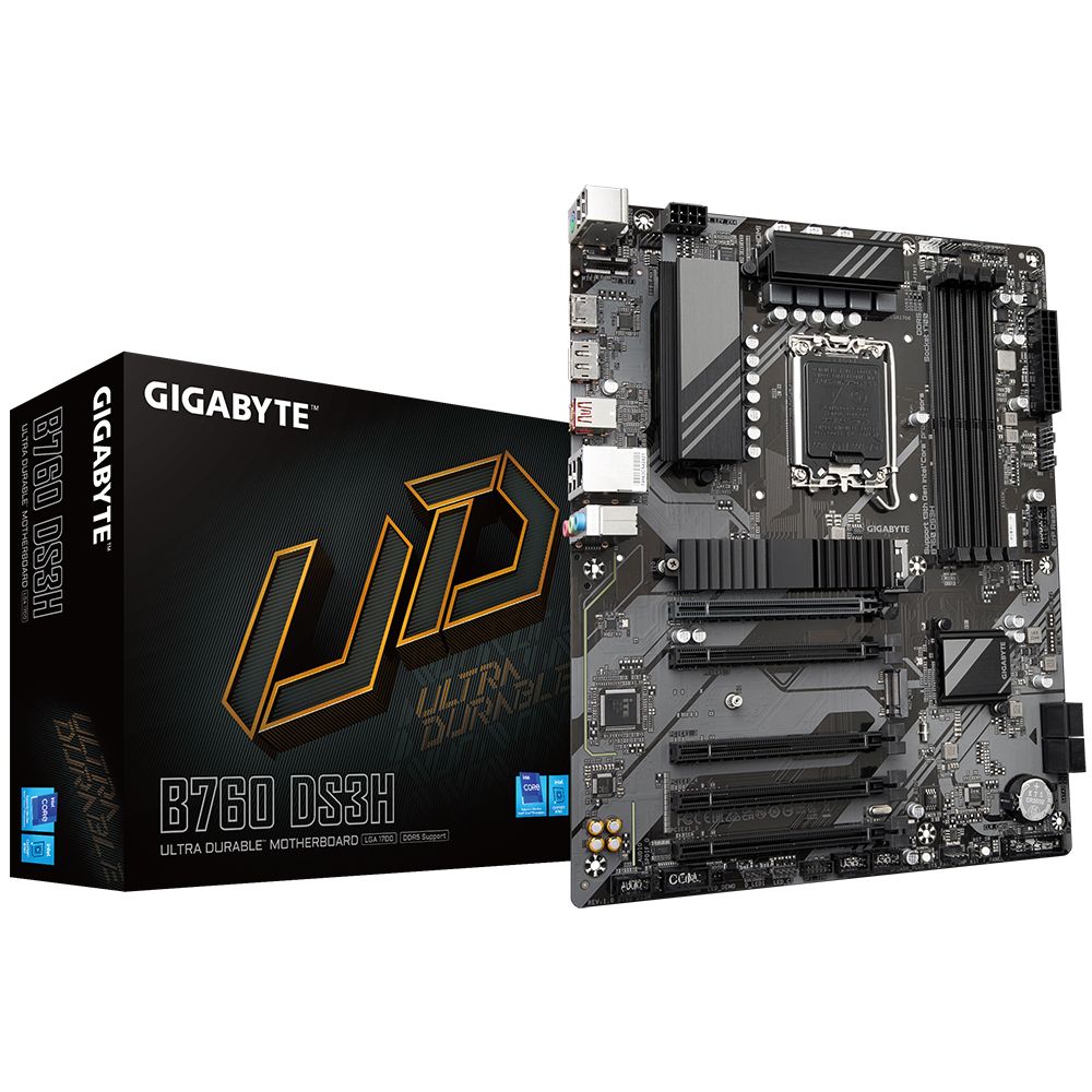 Gigabyte B760 DS3H Motherboard - Intel B760, LGA 1700, ATX