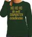 Bellatio Decorations Foute kersttrui/sweater voor dames - Hohoho diamanten cadeau - groen - glitter goud XS