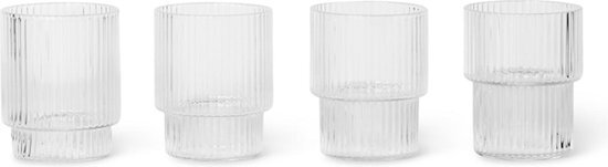 Ferm Living Ripple drinkglas 6 cl set van 4