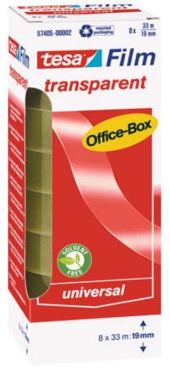 tesa 57405-00002-00 - Kantoortape - Transparant - 19mm x 1,90cm