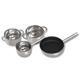 Inventum IPS437RVS Pannenset - 7-delig - RVS