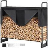 Happyment Rangement de bois – Étagère à bois avec housse étanche – Jusqu'à 200 kg – Convient pour l'extérieur – Rangement de bois robuste