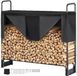 Happyment Rangement de bois – Étagère à bois avec housse étanche – Jusqu'à 200 kg – Convient pour l'extérieur – Rangement de bois robuste