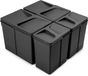 Emuca Recycle keukenlade prullenbakset Recycle hoogte 266mm, 3x15liter, 2x7liter, Plastic, Zwart