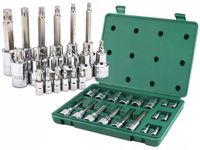Merkloos 18-delige Torx Bit Dop Set 1/4" & 1/2"