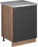 Vicco Wastafelkast Fame-Line, Anthrazit-Gold Landhaus/Goudkleurig Eiken, 60 cm