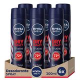 Nivea Men Spray Dry Impact Men - 200 ml - 6 stuks