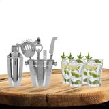 Excellent Houseware set à cocktails 6 pièces avec 4 verres Mojito 410 ML