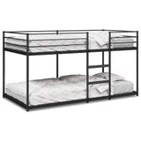 VidaXL Lit superposé sans matelas 100x190 cm acier noir