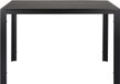 Aluminium table de jardin - Meuble d'extérieur - Résistant aux intempéries - Rectangulaire 110x70x73 cm - Convient pour 6 personnes - Style moderne - Noir intégral