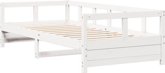 vidaXL Slaapbank - 90x200 cm - Massief Grenenhout - Wit
