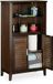 Merkloos Relaxdays badkamerkast LAMELL, opbergkast van bamboe, HxBxD: 92 x 50 x 25,5 cm, staande handdoekenkast, hal, donkerbruin