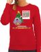 Bellatio Decorations Foute Kersttrui/sweater voor dames -doomsday - rood - kalkoen - kerstfeest XL