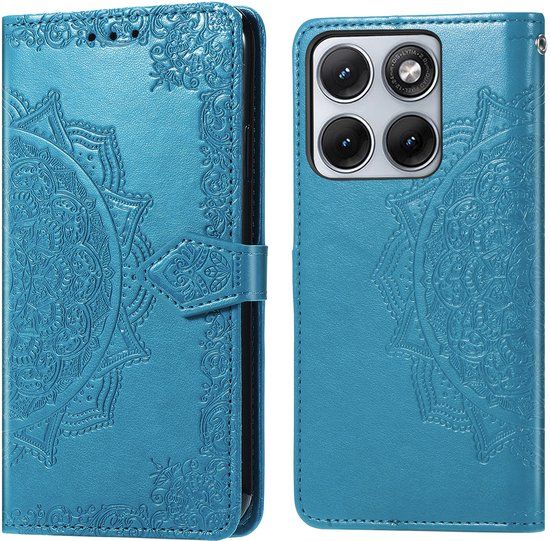 imoshion Hoesje - Geschikt voor Motorola Edge 70 Fusion - Mandala Bookcase - Turquoise