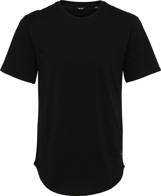 ONLY & SONS ONSMATT LONGY SS TEE NOOS Heren T-shirt - Zwart - Maat S