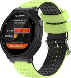 By Qubix Qubix - Siliconen Dot Pattern bandje - Groen + zwart - Geschikt voor Garmin Forerunner 220 / 230 / 235 / 620 / 630 / 735 (XT)