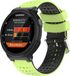 By Qubix Qubix - Siliconen Dot Pattern bandje - Groen + zwart - Geschikt voor Garmin Forerunner 220 / 230 / 235 / 620 / 630 / 735 (XT)